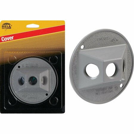 BELL Electrical Box Cover, Round, Metallic, Lampholder/Cluster 5197-5